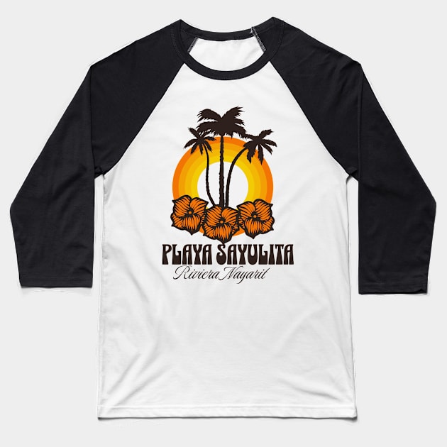 Playa Sayulita Baseball T-Shirt by MeliBelle